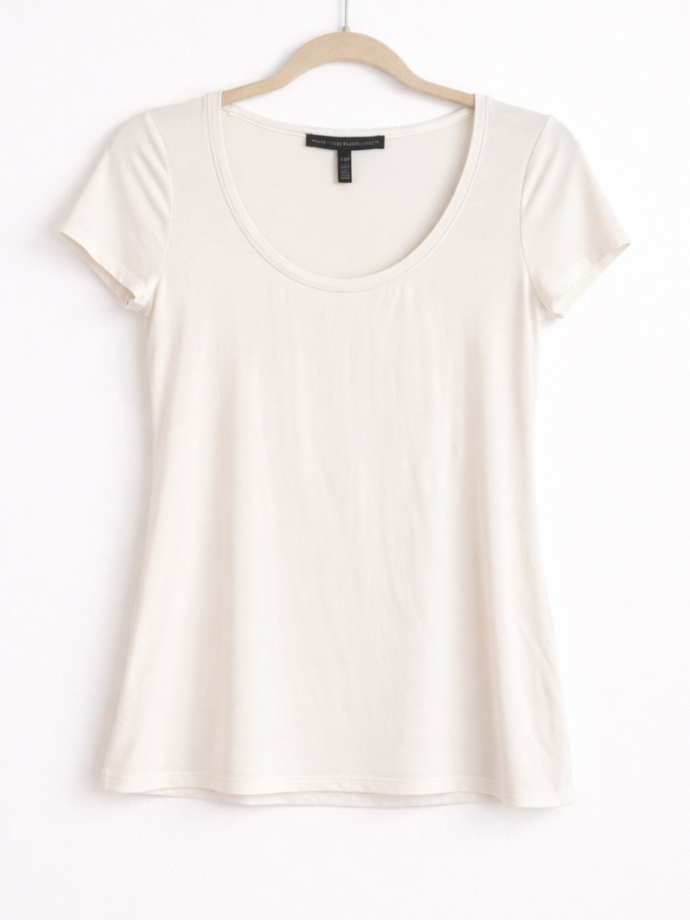 White House Black Market White Scoop Neck Top XXS – Soft Basic Tee